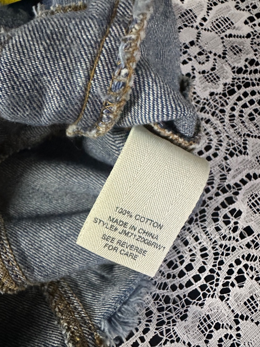 Vintage Mudd Distressed Denim Vest Raw Frayed Hem Blue Y2K Size Small - Picture 4 of 7